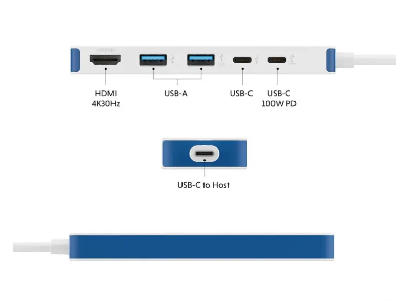 TARGUS HyperDrive Flex 5 Port USB-C Hub beli (HD4101BUGL) 