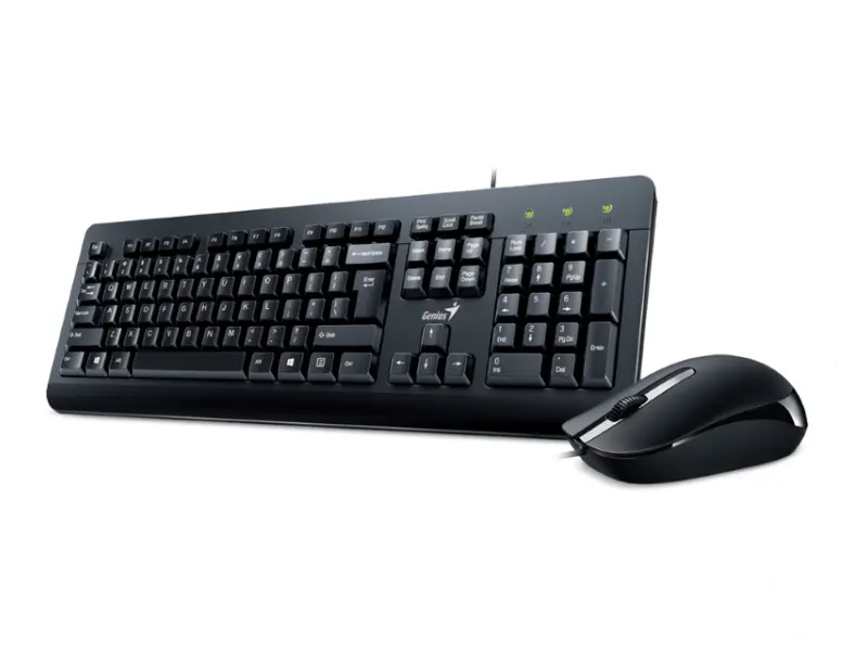 GENIUS KM-160 USB US crna tastatura+ USB crni miš 