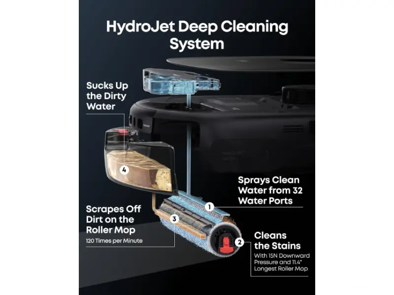 ANKER Eufy Omni E25 HydroJet Robot Usisivač sa bazom crni 