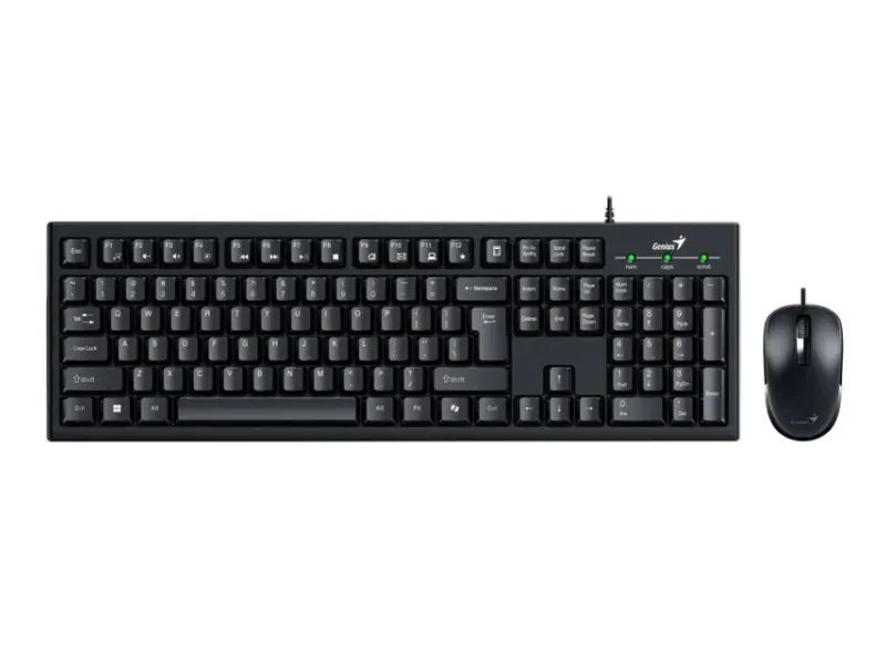 GENIUS KM-100SE USB US crna tastatura+ USB crni miš 