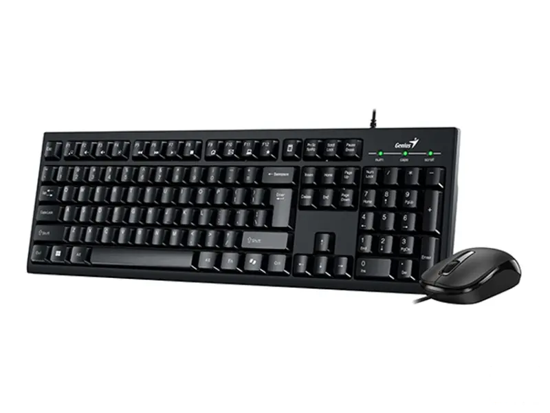 GENIUS KM-100SE USB US crna tastatura+ USB crni miš 