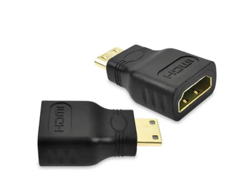 E-GREEN Adapter Mini HDMI (M) - HDMI (F) crni 