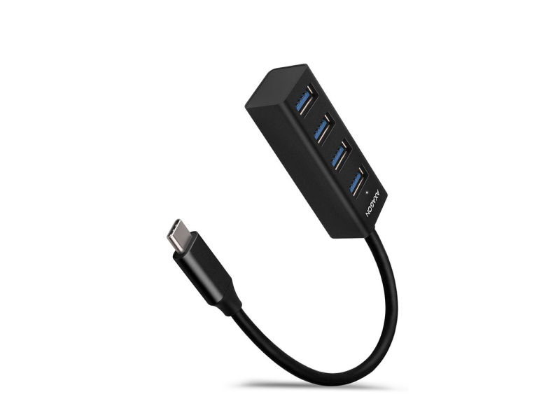 USB HUB Mini 4xUSB3.2, USB-C cable, 20cm, HUE-M1C, AXA