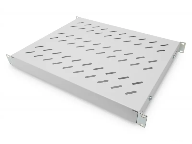 Digitus Polica fiksna 483 mm (19"), nosivost do 50 kg, 44,5×482×350–550 mm, siva
