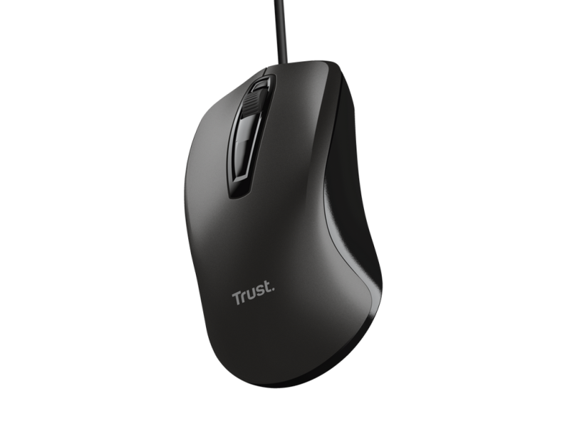 TRUST Basics Wired Optical Mouse, 1200 dpi, 3 buttons, USB, Cable length 170 cm