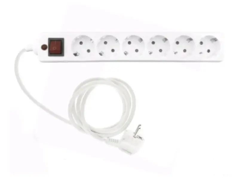 FAST ASIA Produžni kabl 6r-3m sa prekidacem i zaštitom 3x1,5mm (Linkom) - beli 
