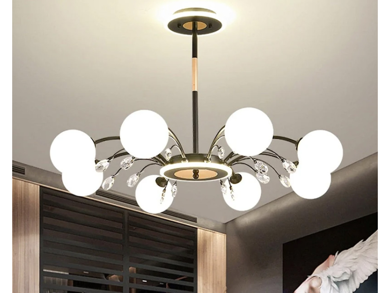 MARLUX 9648-8 viseći luster sa 8 kugli crni