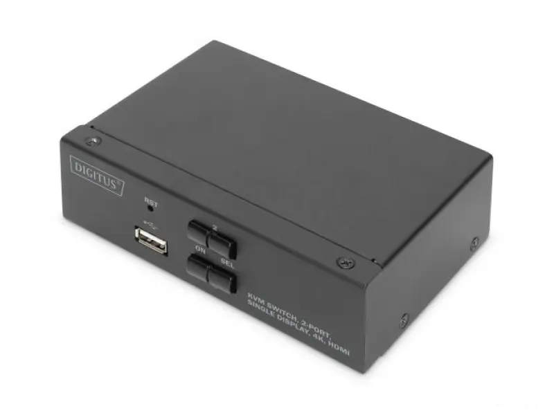 Digitus KVM Switch, 2 Port, Single Display, 4K, HDMI