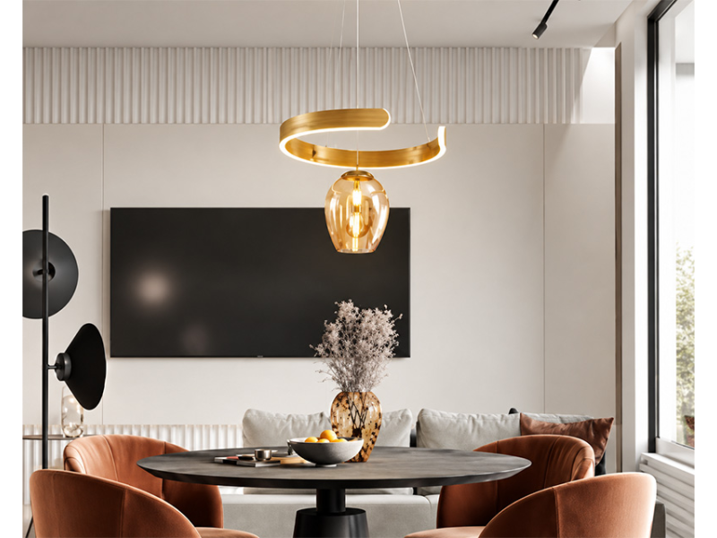 MARLUX PL019 LED viseći luster sa 1 kuglom zlatni