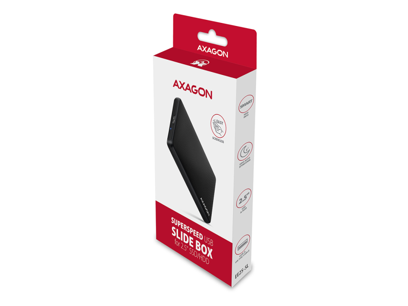 HDD RACK 2.5" SATA 6G -> USB3.2, EE25-SL, AXAGON