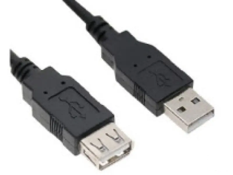 E-GREEN Kabl 2.0 USB A - USB A M/F (nastavak) 10m crni (sa pojačivačem)