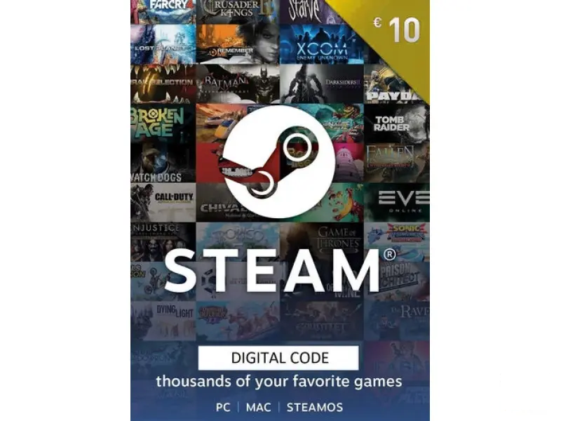 Steam Gift Card 10 EUR - Steam Key - Europe
