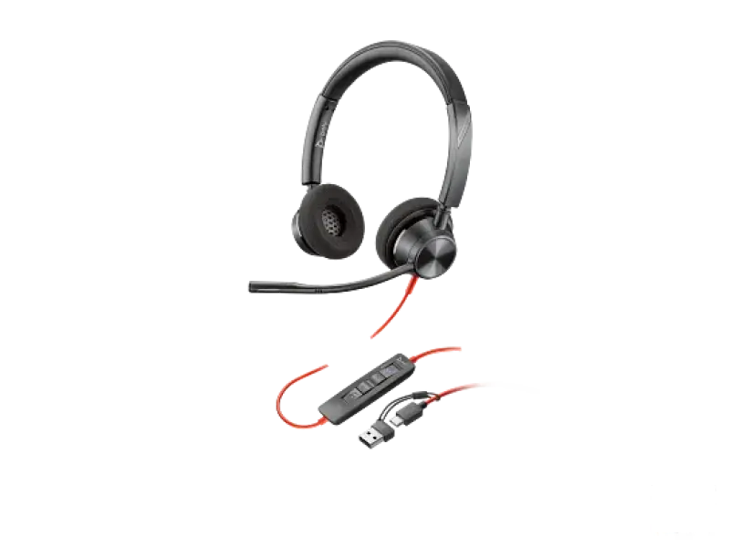Slušalice HP Poly Blackwire 3220 Stereo USBC Headset +3.5mm Plug +USB-C/A