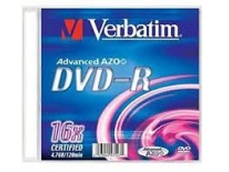 Verbatim 43547 DVD-R  43547 Single Slim Case,
