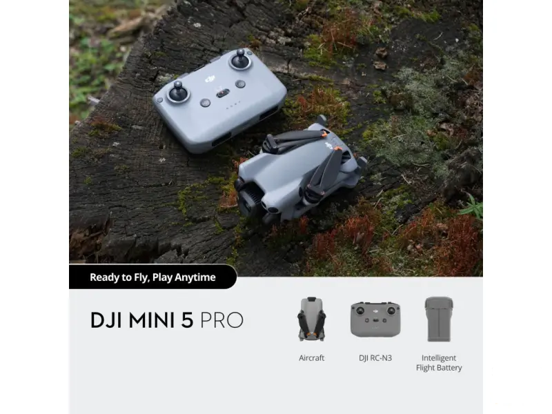 DJI Mini 5 Pro (DJI RC-N3) 1" CMOS sensor,4K/60fps HDR,ActiveTrack 360, up to 36 min flight time, C0