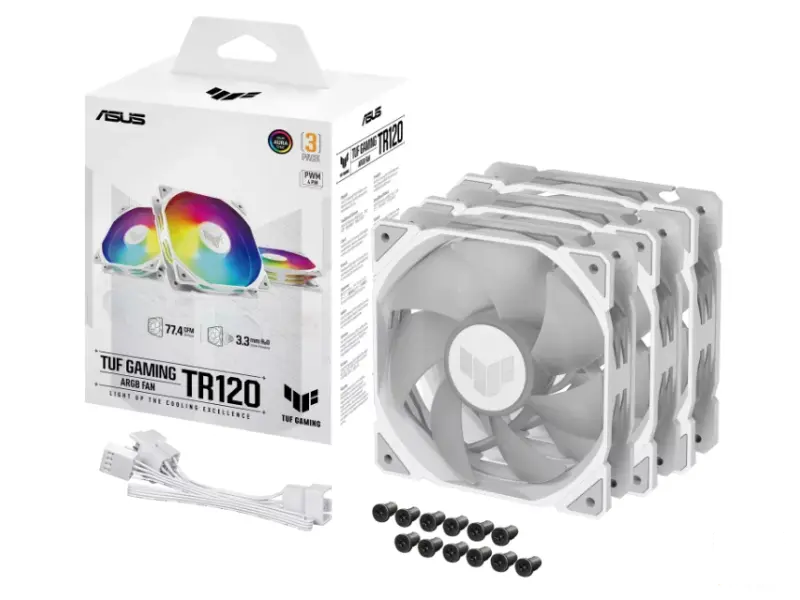 ASUS TUF GAMING TR120 ARGB WHITE EDITION 3IN1 ventilator 