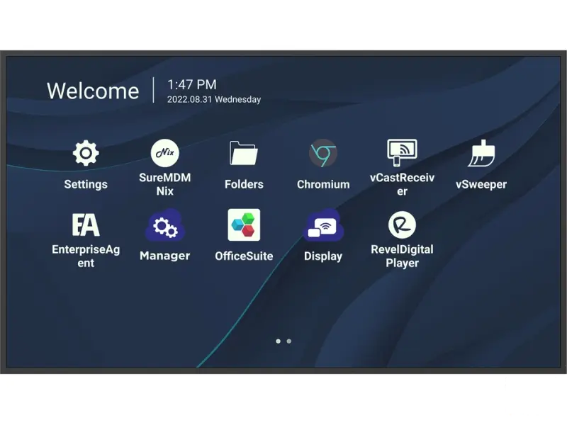 ViewSonic Presentation Display 65" LED, 3840x2160, 450 nits, 1200:1, HDMI in x 2, USB-C x 1, HDMI out x 1, w/ RS232 in x 1, USB 2.0 x 1, USB