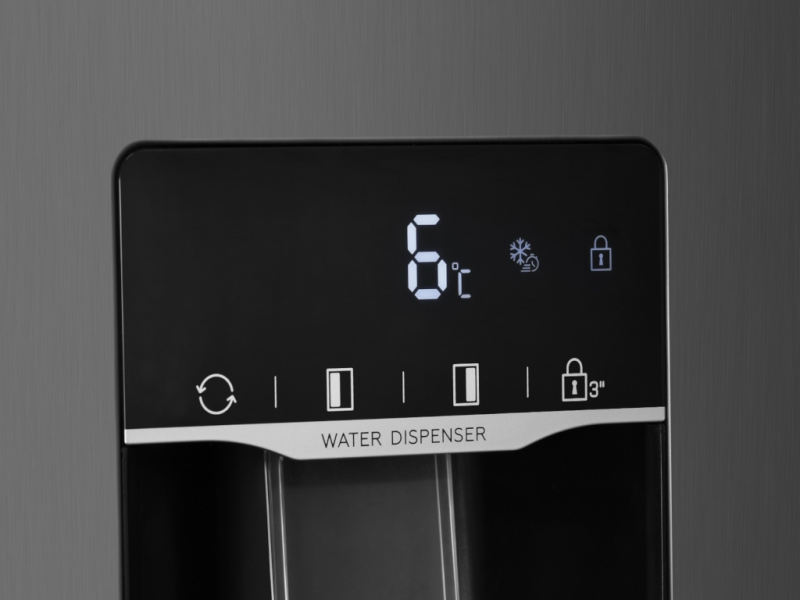 Tesla RB5210FHXE side-by-side frižider, 344l+185l, Total No Frost, dispenzer, 900x660x1770, inox
