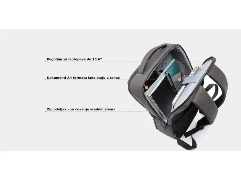 Mi Commuter Backpack (Light Grey)