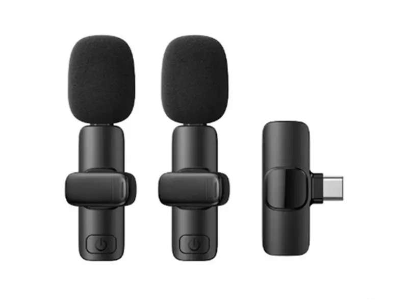 REMAX K10 Bežični mikrofon 2u1 USB Tip-C crni 