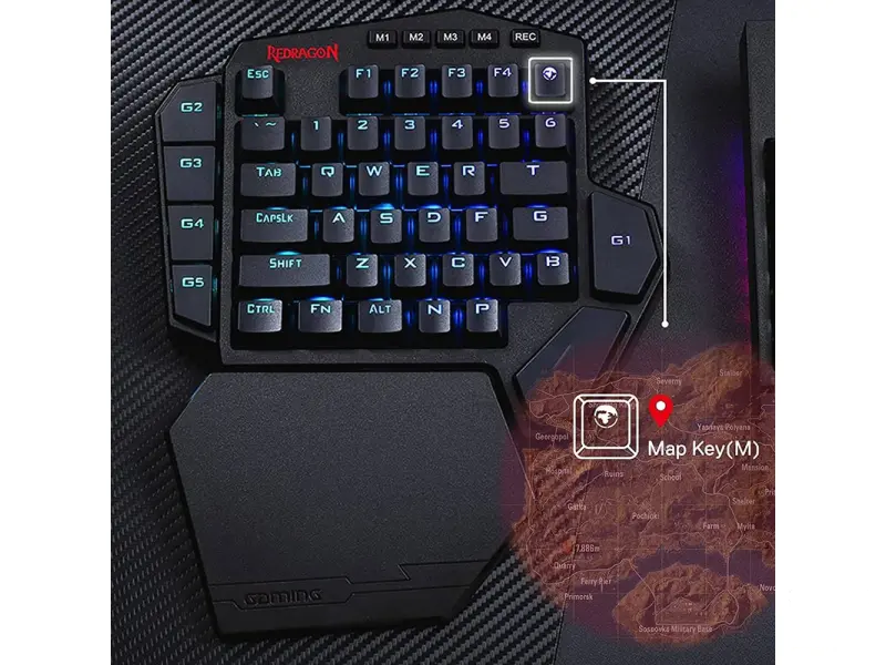 Redragon Tastatura Diti PRO K585RGB Mechanical Gaming, Red