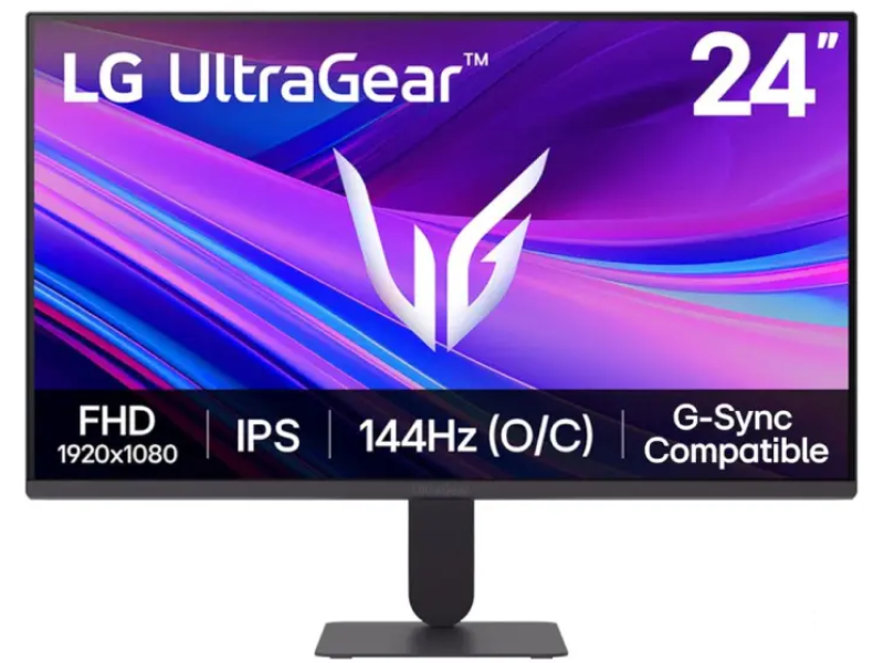 LG UltraGear IPS Gaming Monitor 24G411A-B, 23.8", Full HD 1920x1080, 144Hz OC, 1ms MBR, DP/HDMI