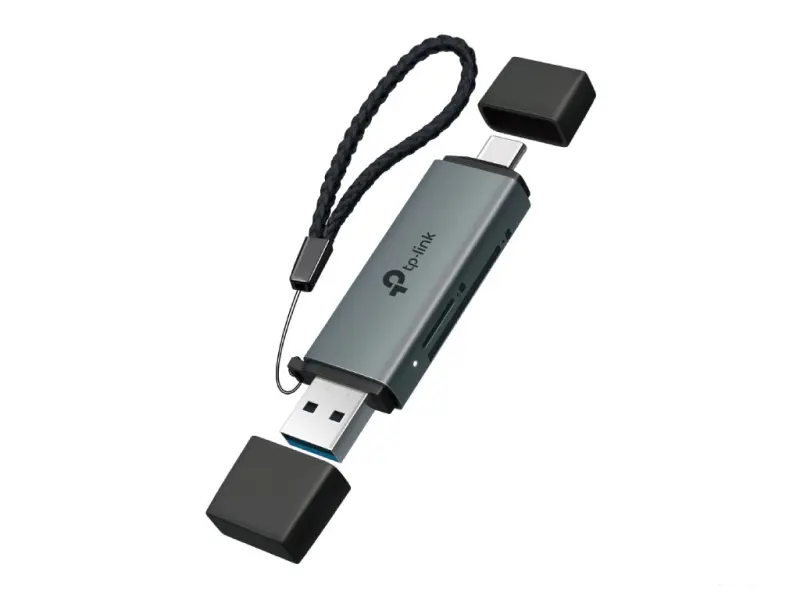 TP-LINK UA430D USB 3.0 Type-C & Type A to SD & microSD UHS-I 3.0 Card Reader, 2TB Max up to 200 MB/s