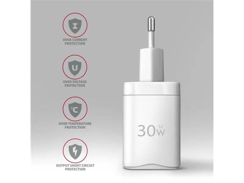 MOB DOD Zidni punjač ACU-PQ30W, USB-A+QC