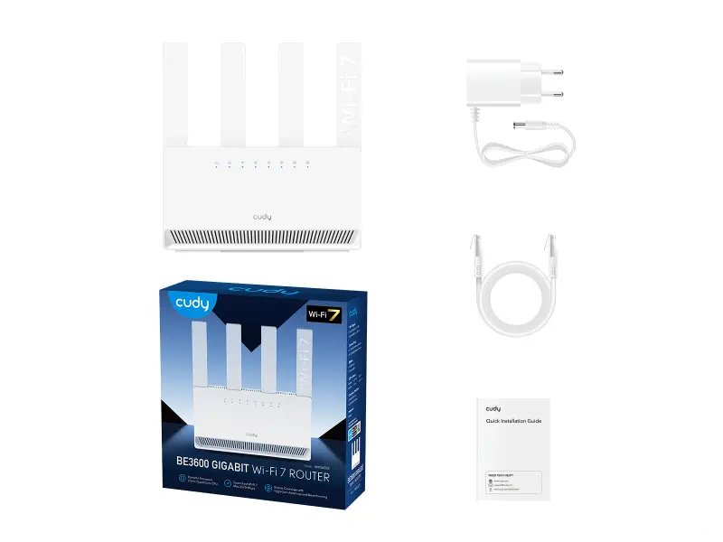CUDY Router WR3600E BE3600 Gigabit Wi-Fi 7 Mesh