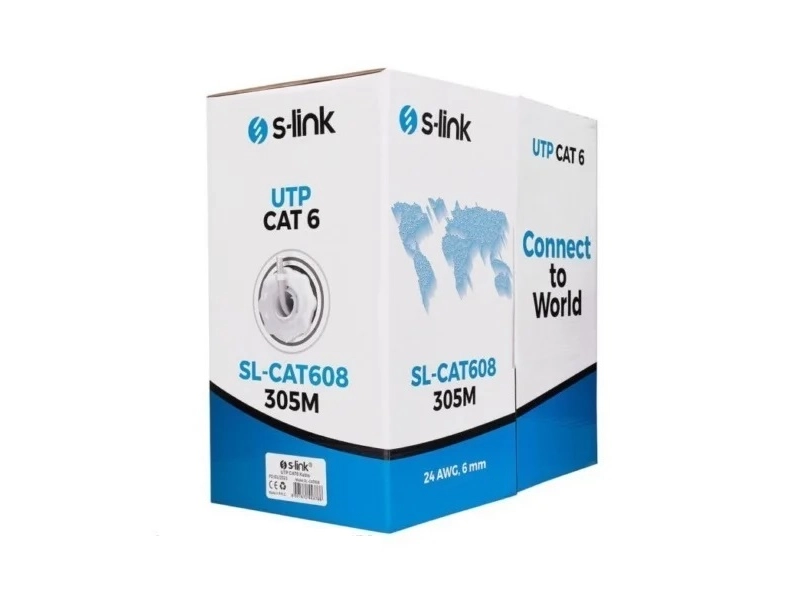 S-Link Kabl UTP CAT6 305m bunt sivi