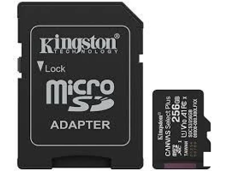 MEM SD MICRO 256GB Kingston Canvas Select Plus + Adapter SDCS3/256GB