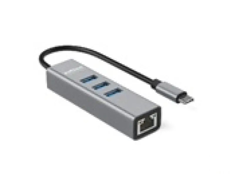 Rotronic 12.02.1127-10 ROLINE USB Type C to Gigabit Ethernet konverter + Hub 3 x USB 3.0