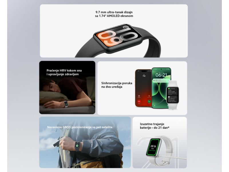 XIAOMI Mi Smart Band 10 Pro Glacier Silver (BHR08WBGL)