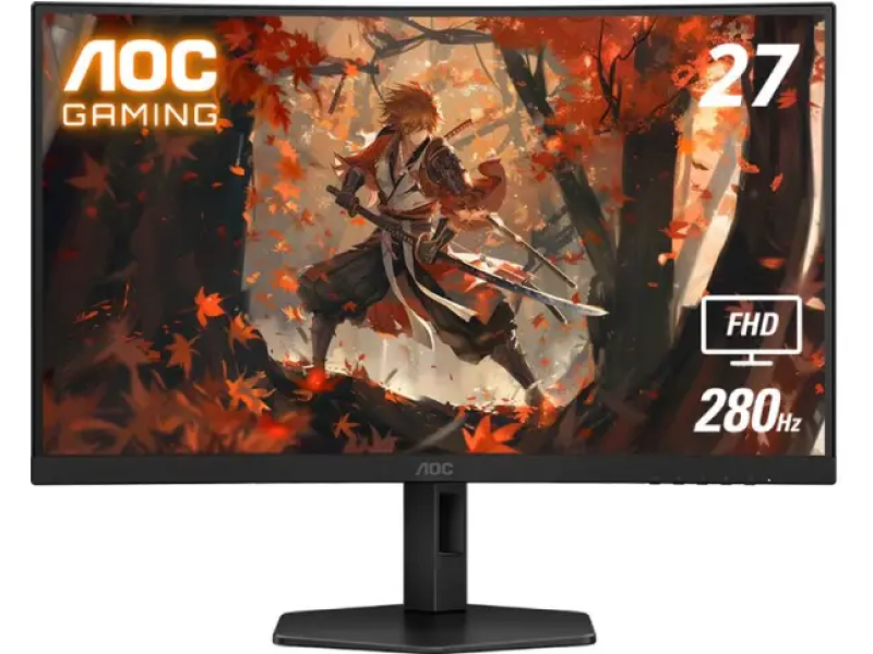 AOC Gaming Curved LED Monitor C27G4ZXE, 27", FHD 1920x1080, 280Hz, 0.3 ms, 4000:1, DP/HDMI*2, HDR 10