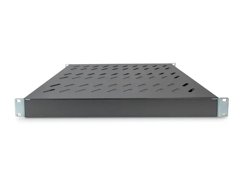 Digitus Polica fiksna 483 mm (19"), do 50 kg, 44.5×482×350‑500 mm, crna