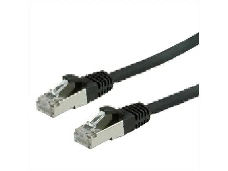 Rotronic 21.99.1235-200 VALUE S/FTP Patch Cord Cat.6 LSOH , black, 1m