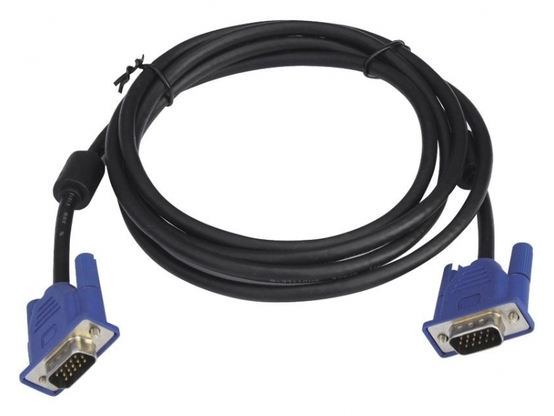 E-GREEN Kabl VGA D-sub M/M 3m HQ sa feritima crni