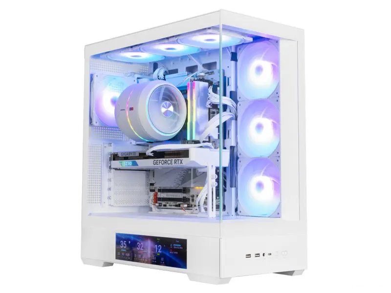 Zalman CASE P40 DS White 4x120 ARGB 9.1" LCD