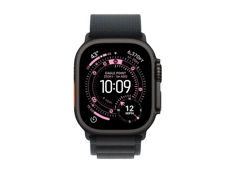 APPLE Watch Ultra 3 Cellular 49mm Black Titanium Case with Black Alpine Loop - Medium (mf0v4se/a) 