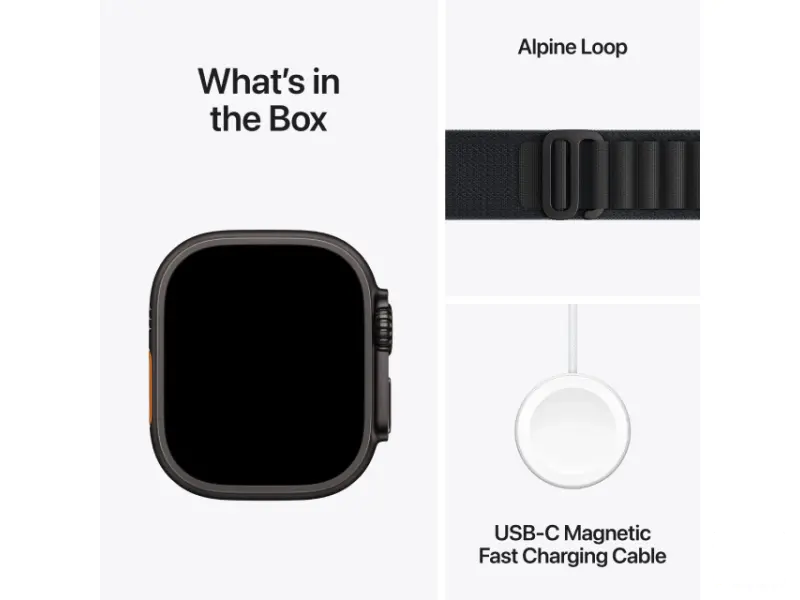 APPLE Watch Ultra 3 Cellular 49mm Black Titanium Case with Black Alpine Loop - Medium (mf0v4se/a) 