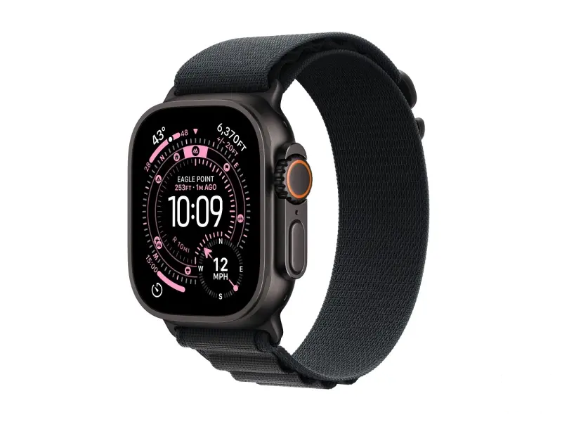 APPLE Watch Ultra 3 Cellular 49mm Black Titanium Case with Black Alpine Loop - Medium (mf0v4se/a) 