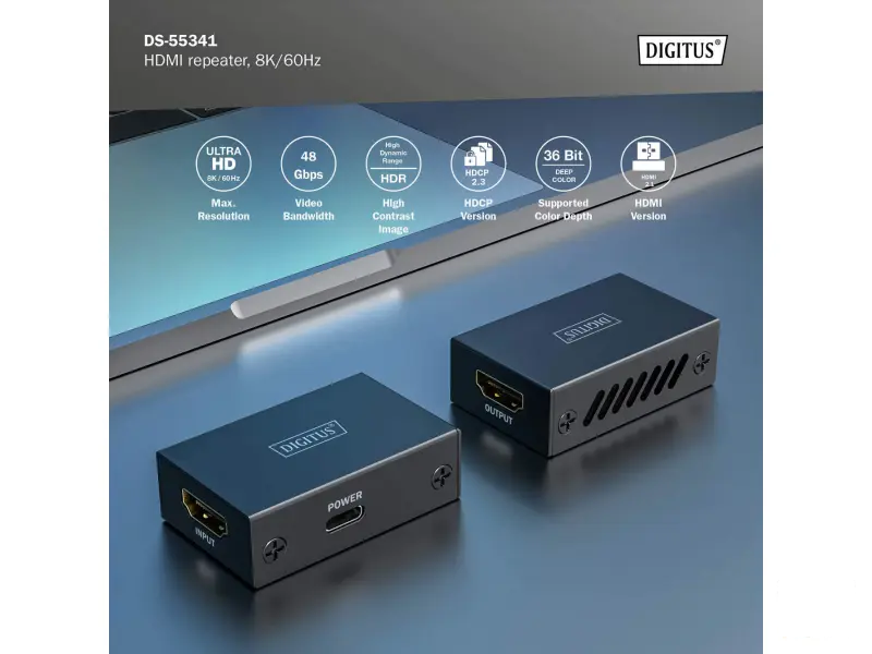 Digitus HDMI Repeater, 8K/60Hz