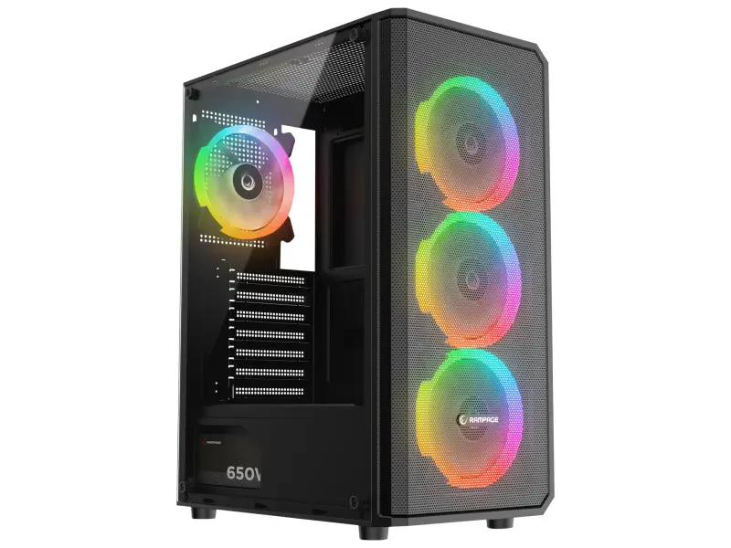 Rampage CASE HELIOS Mesh 4x120mm ARGB 650W 80+ Bronze