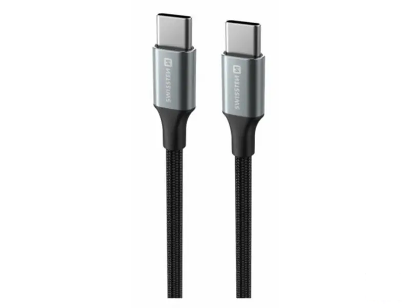 Swissten Kabl textile II USB-C / USB-C 1.5m Black