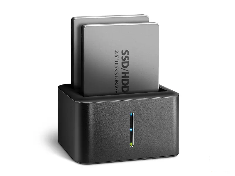 Axagon Dock 2x2.5", USB 3.2, metal, disk cloning
