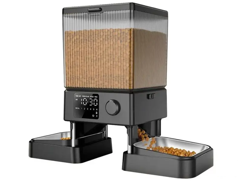 Oneisall Double automatic pet feeder without WIFI
