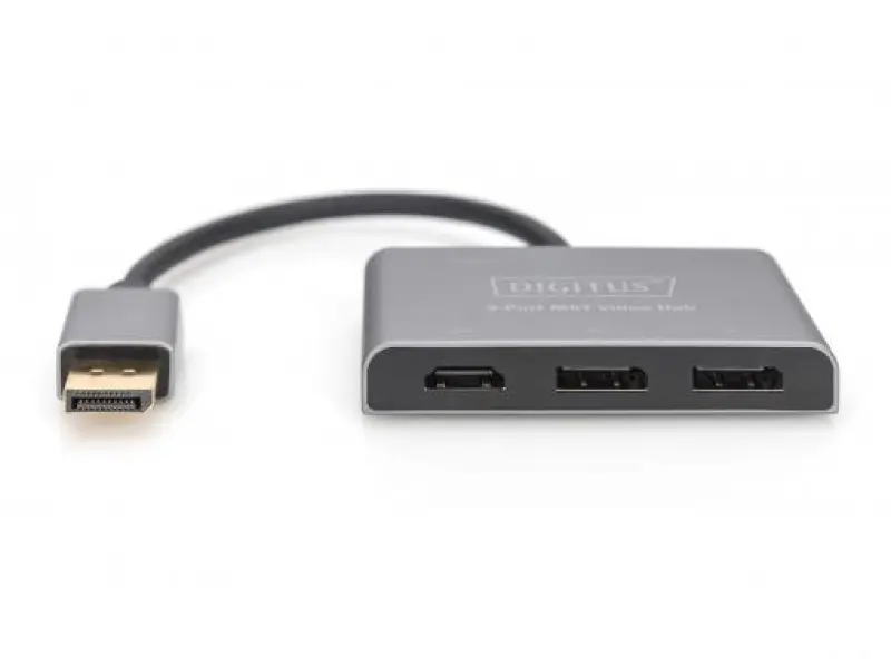 Digitus Adapter video Hub DisplayPort - 2x DisplayPort + HDMI