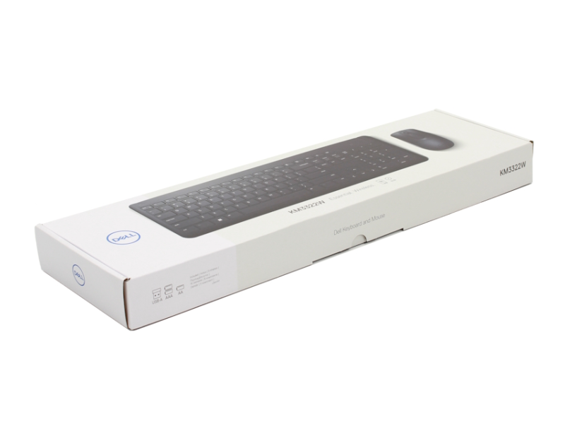 DELL OEM KM3322W Wireless US tastatura + miš crna