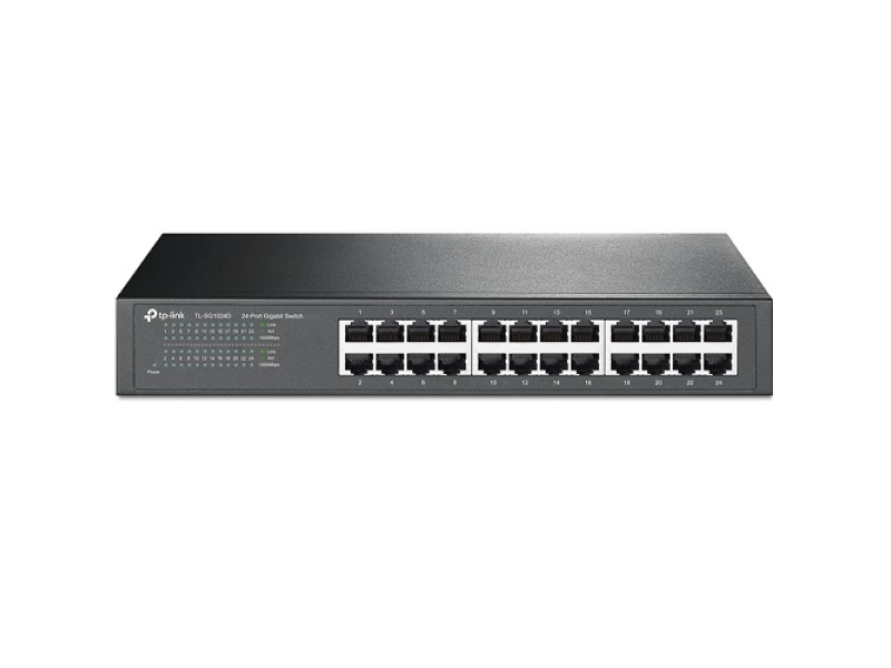 TP-LINK TL-SG1024D TL-SG1024D (1Gbps, 24×LAN, Auto MDI/MDI-X, full duplex, flow control, unmanaged, green)