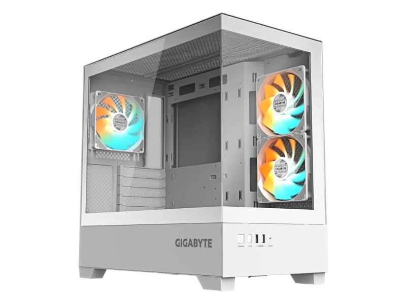 GIGABYTE C201 Panoramic ICE Mid Tower PC Case White